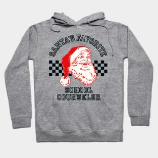 Santa's Favorite School Counselor Retro Christmas Hoodie